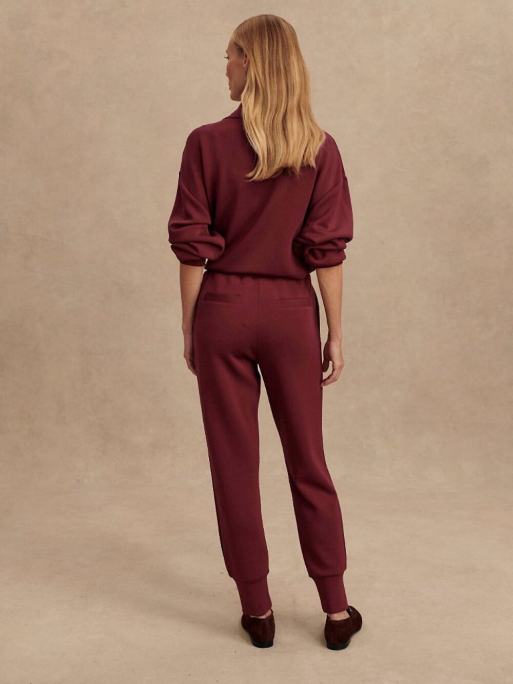 Varley Slim Cuff Pants 27.5 DoubleSoft Maroon Size L NEW - Picture 5 of 12